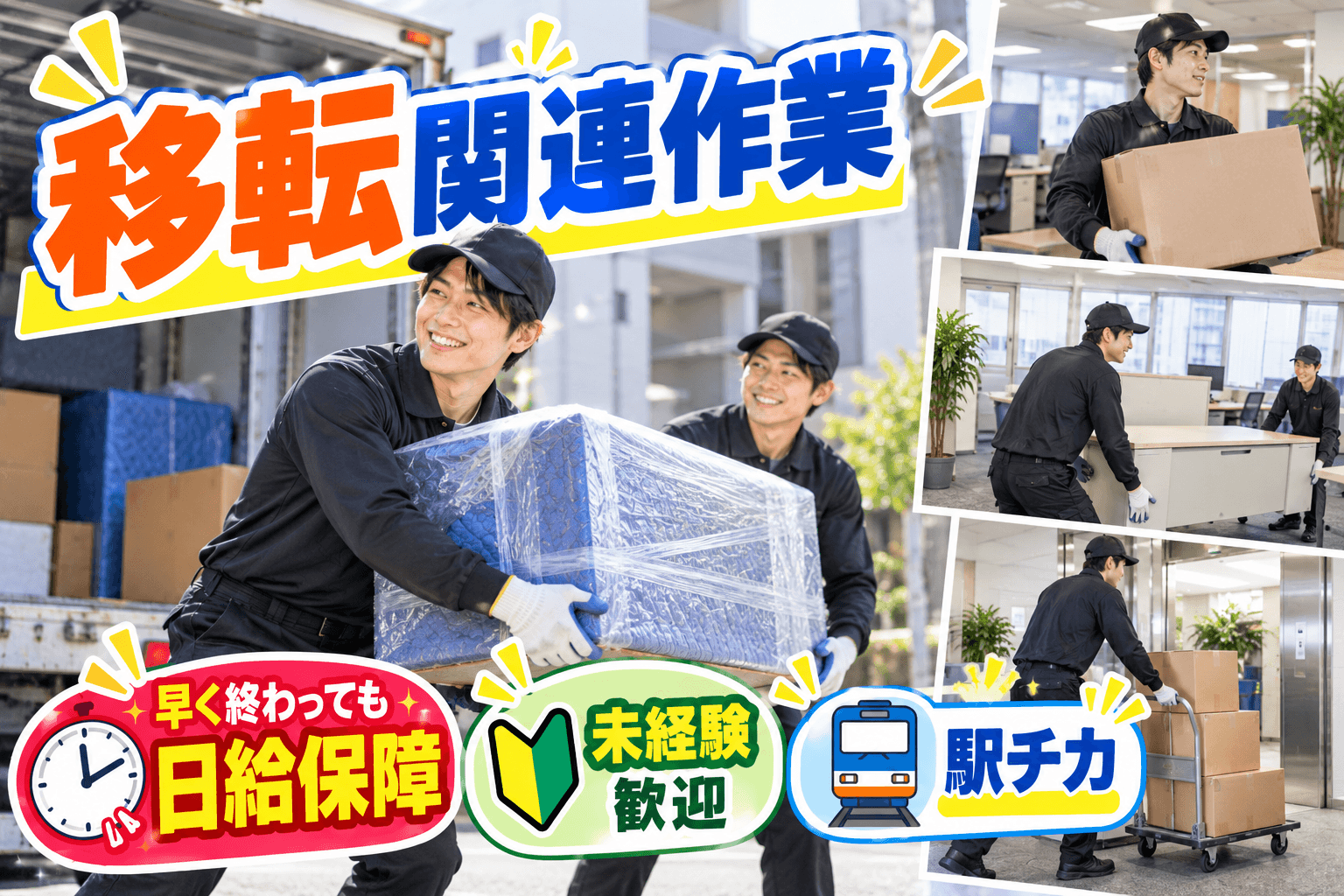 ★★【三越前】駅チカ!人気の移転関連作業★★